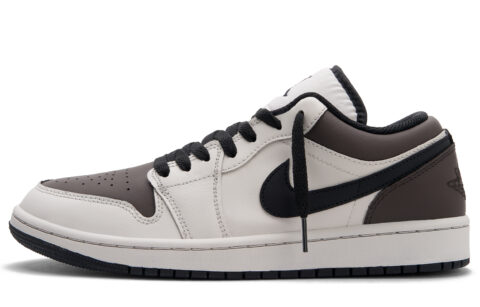 Jordan Air Jordan 1 Cocoa Toast Low top Vintage Basketball Shoes Unisex Black Brown White