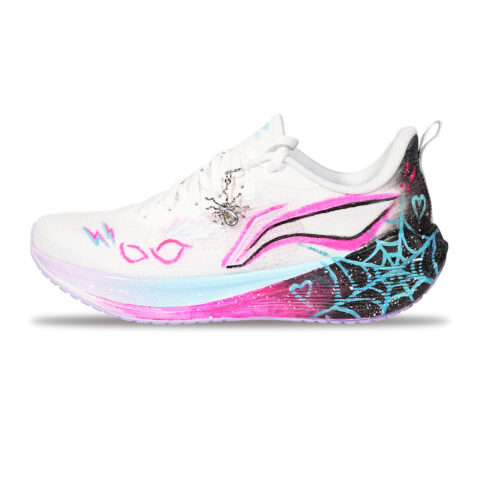 Li Ning Wuyue Cushioning Abrasion Resistant Low top Casual City Commuting Running Shoes Women’s White Blue