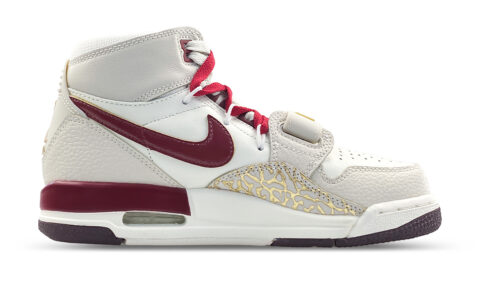 Jordan Legacy 312 Slip Resistant Abrasion Resistant High top Vintage Basketball Shoes Unisex White Red