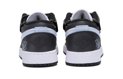 Jordan Air Jordan 1 Slip Resistant Abrasion Resistant Low top Vintage Basketball Shoes Men’s Black Blue