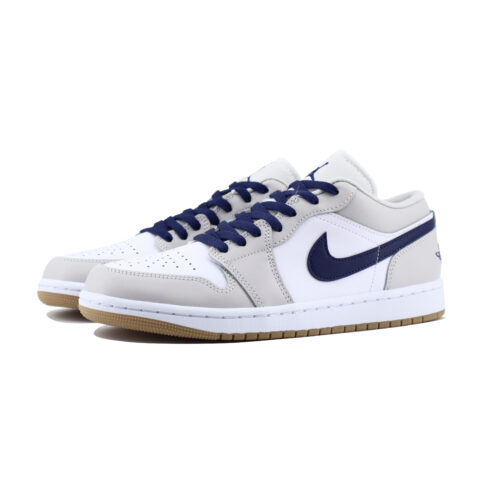 Jordan Air Jordan 1 Low top Vintage Basketball Shoes Unisex White Gray