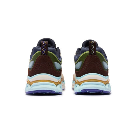 Saucony GRID FUSION Breathable Low top Casual City Commuting Running Shoes Unisex Beige Green Brown