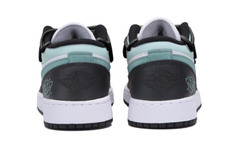 Jordan Air Jordan 1 Abrasion Resistant Slip Resistant Low top Vintage Basketball Shoes Men’s Black White Green