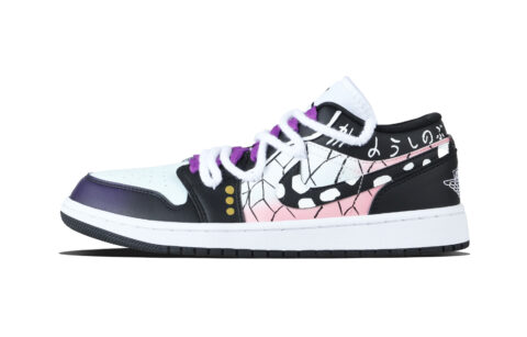Jordan Air Jordan 1 Shinobu Kocho Low top Vintage Basketball Shoes Unisex Pink Purple