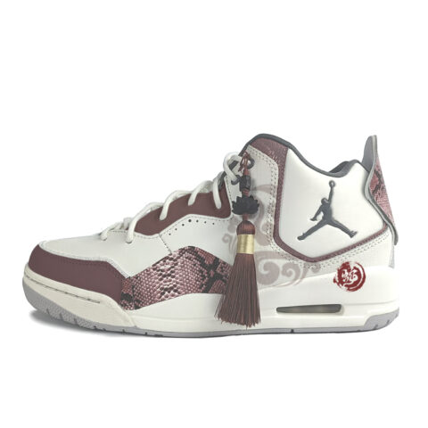 Jordan Courtside 23 Cushioning Slip Resistant Mid top Vintage Basketball Shoes Men’s Red White Gray