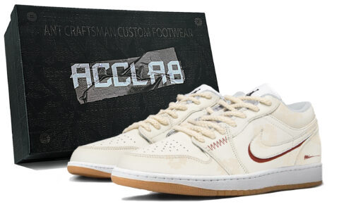 Jordan Air Jordan 1 Abrasion Resistant Abrasion Resistant Low top Vintage Basketball Shoes Unisex Ecru