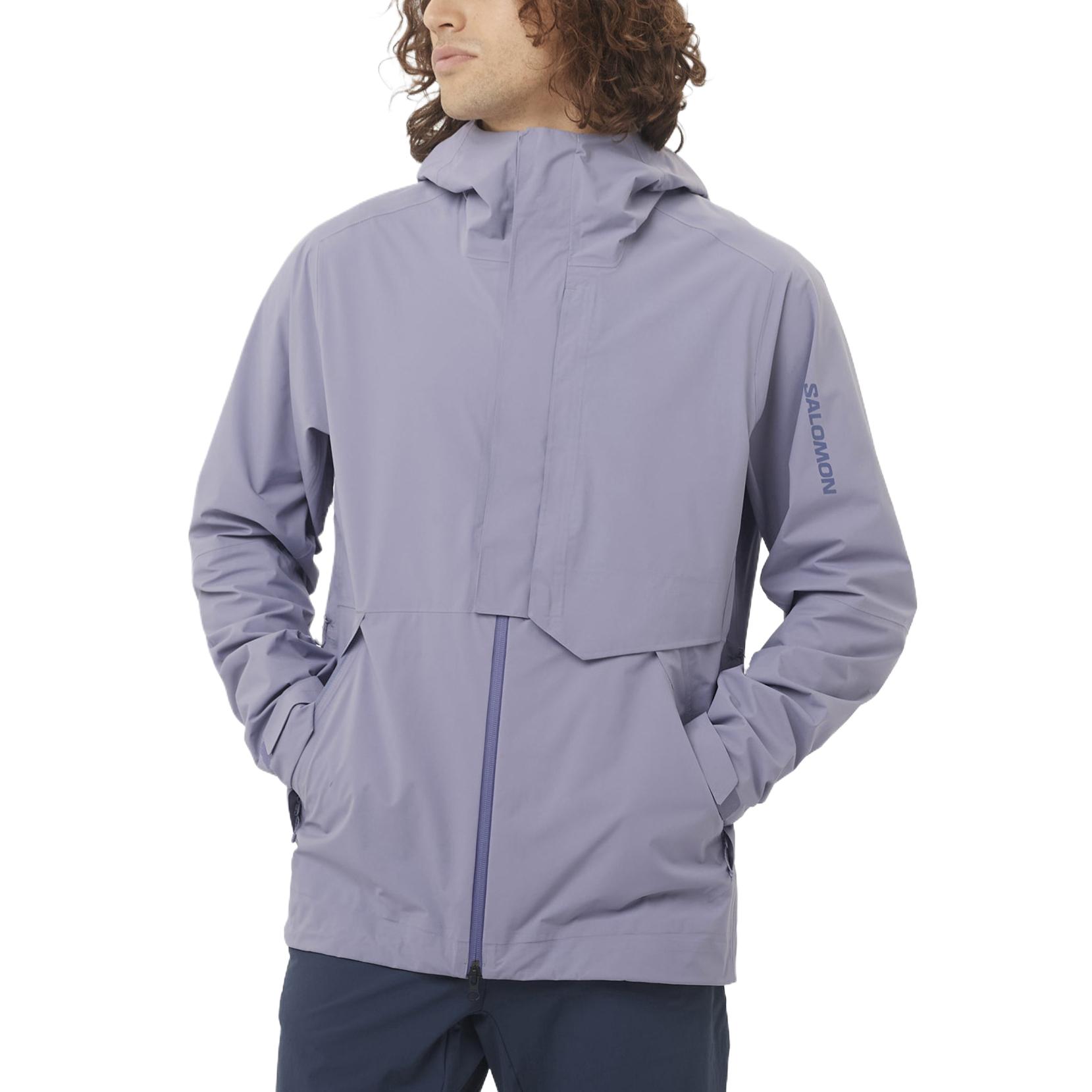 SALOMON OUTERPATH Mountaineering Clothing Men’s Blue Purple
