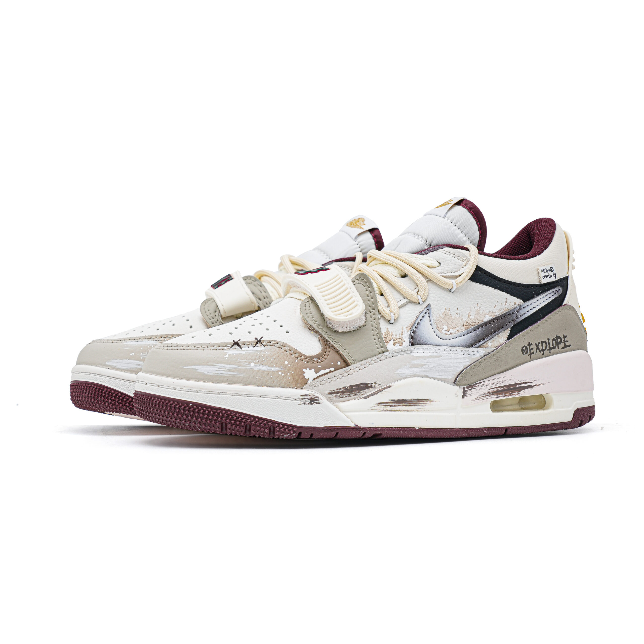 Jordan Legacy 312 Wild Exploration Leather Abrasion Resistant Abrasion Resistant Low top Vintage Basketball Shoes Men’s