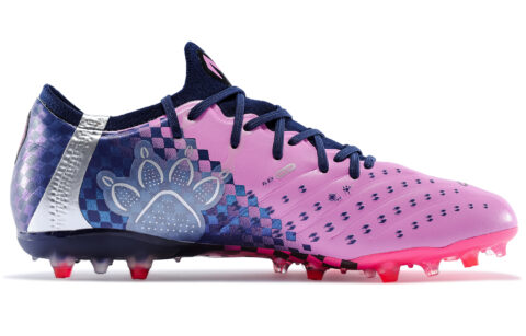 KELME Master 2.0 MG Multi Ground Cushioning Slip Resistant Breathable Soccer Shoes Unisex Dark Blue Neon Pink