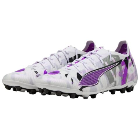 PUMA Ultra 5 Soft And Comfortable Soccer Shoes Unisex White Purple