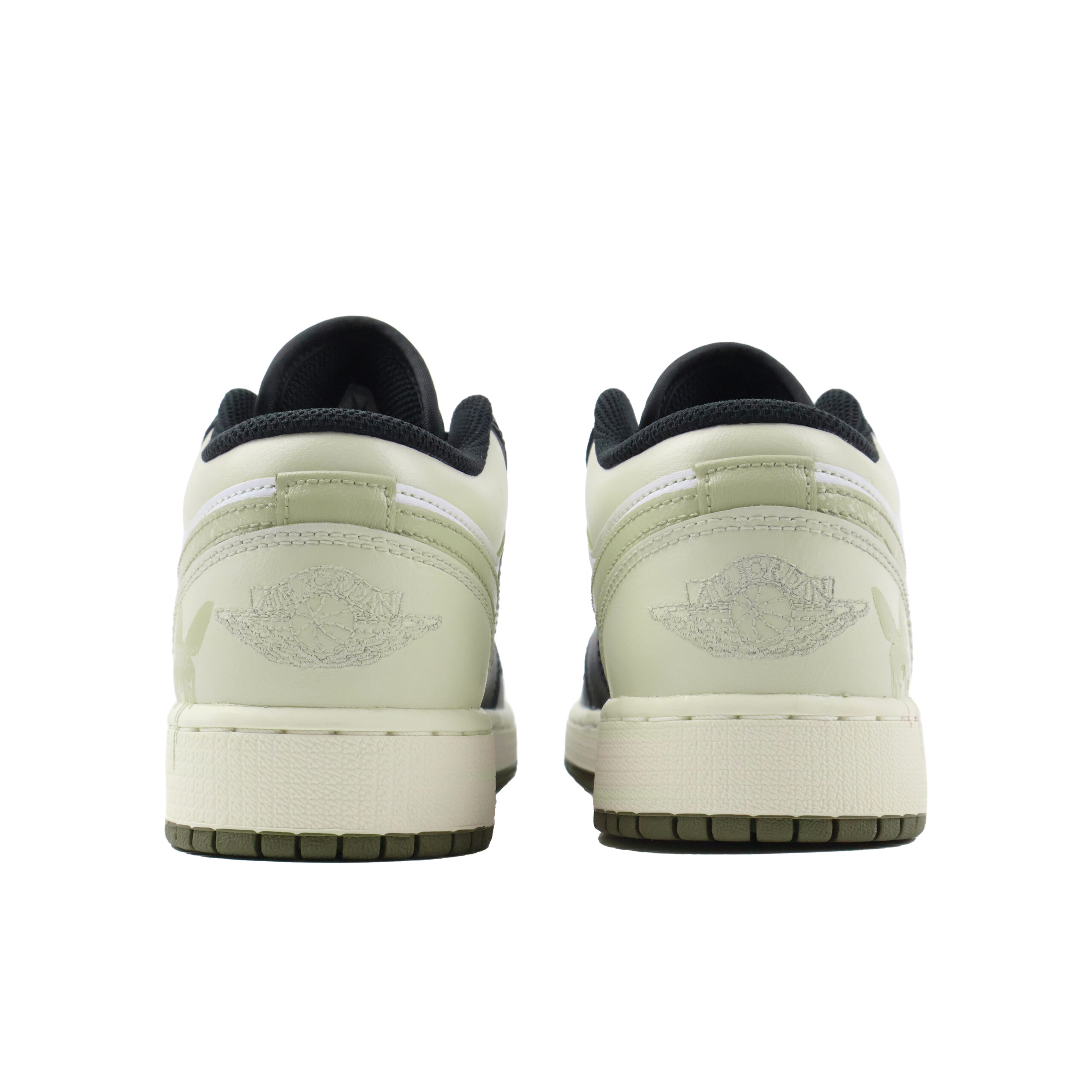 Jordan Air Jordan 1 Abrasion Resistant Support Low top Vintage Basketball Shoes Unisex Green