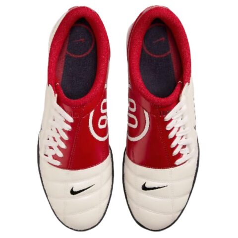 Nike Total 90 IIl Slip Resistant Abrasion Resistant Soccer Shoes Unisex White Red