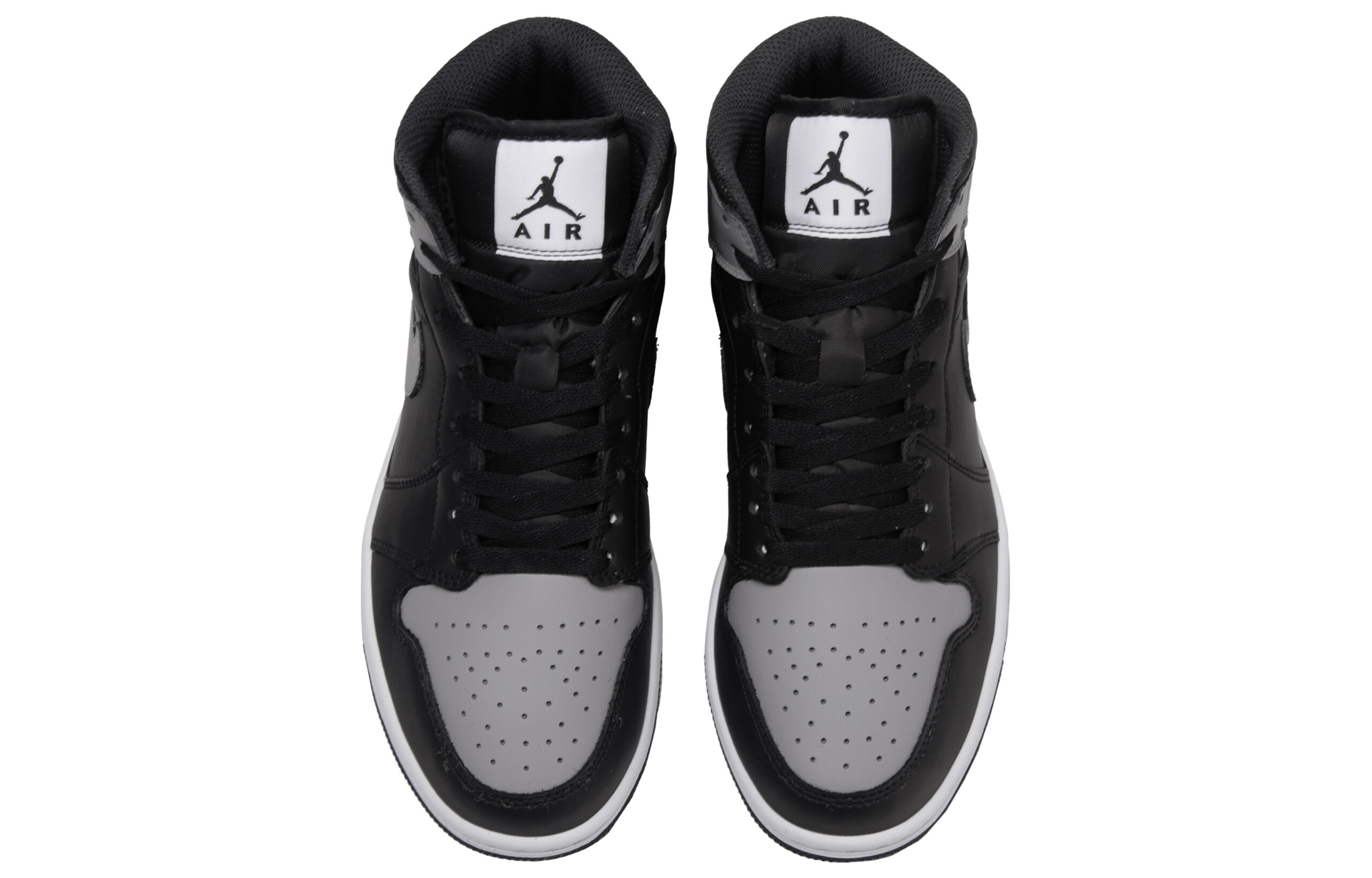 Jordan Air Jordan 1 Solitude Gray Abrasion Resistant Mid top Vintage Basketball Shoes Unisex Black Gray