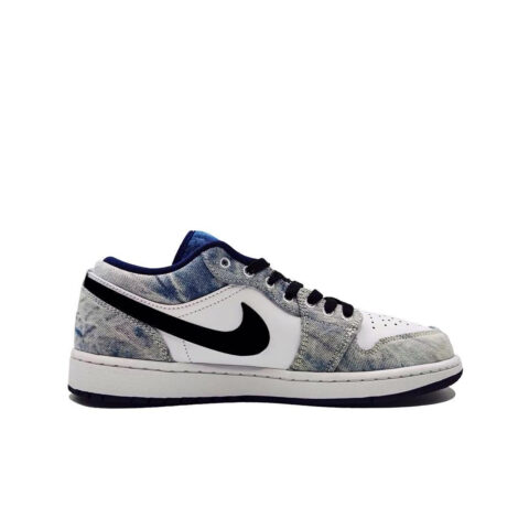 Jordan Air Jordan 1 Infinity Abrasion Resistant Low top Vintage Basketball Shoes Men’s White Blue