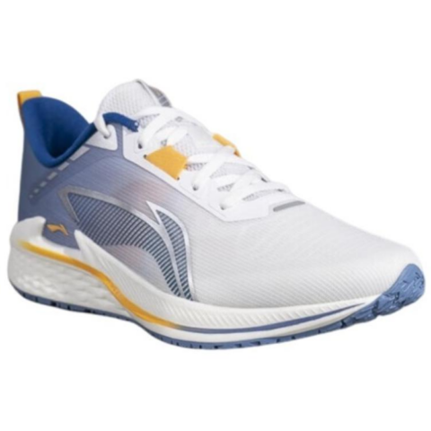 Li Ning Cushioning Slip Resistant Abrasion Resistant Low top Casual Running Shoes Men’s Lake Blue