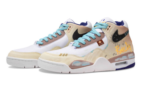 Nike Flight Legacy Vintage Basketball Shoes Men’s Mid Top White/Yellow/Brown