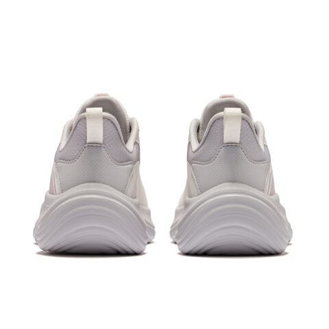 Erke Business Style Running Shoes Women’s Low Top Microcrystal White Mist Gray