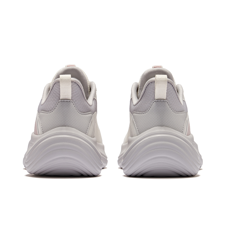 Erke Business Style Running Shoes Women’s Low Top Microcrystal White Mist Gray