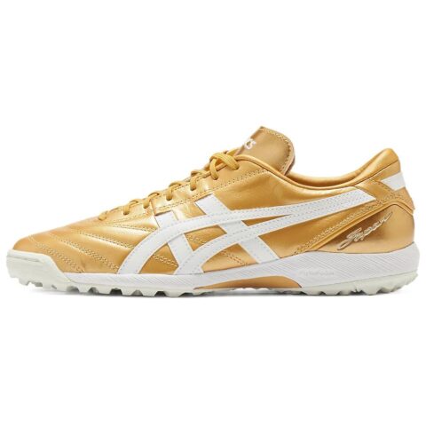 ASICS C3 TF Turf Abrasion Resistant Soccer Shoes Unisex Gold
