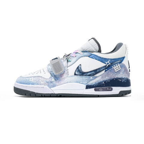 Jordan Legacy 312 Galaxy Suede Abrasion Resistant Low top Vintage Basketball Shoes Men’s White Blue