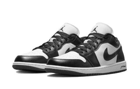 Jordan Air Jordan 1 Panda AJ Abrasion Resistant Low top Vintage Basketball Shoes Unisex Black White
