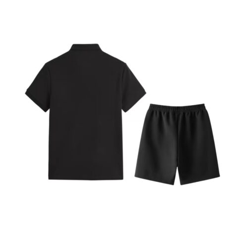 Li Ning Table Tennis Collection Casual Sportswear Men’s Black Short Sleeved Shirt+Black Shorts