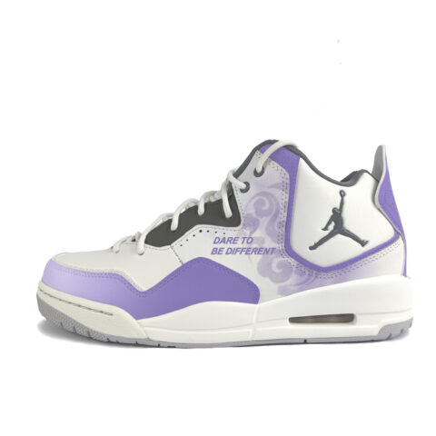 Jordan Courtside 23 Cushioning Slip Resistant Mid top Vintage Basketball Shoes Men’s Purple White