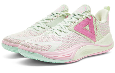 PEAK Wind 3.0 Basketball Shoes Men’s Low Top Pink Green