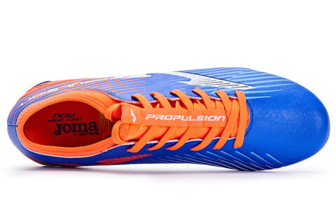 Joma Propulsion FG Firm Ground Natural Grass Slip Resistant Abrasion Resistant Soccer Shoes Men’s Blue Orange
