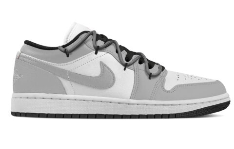 Jordan Air Jordan 1 Cloud Clear, Heart Box Abrasion Resistant Low top Vintage Basketball Shoes Unisex Gray