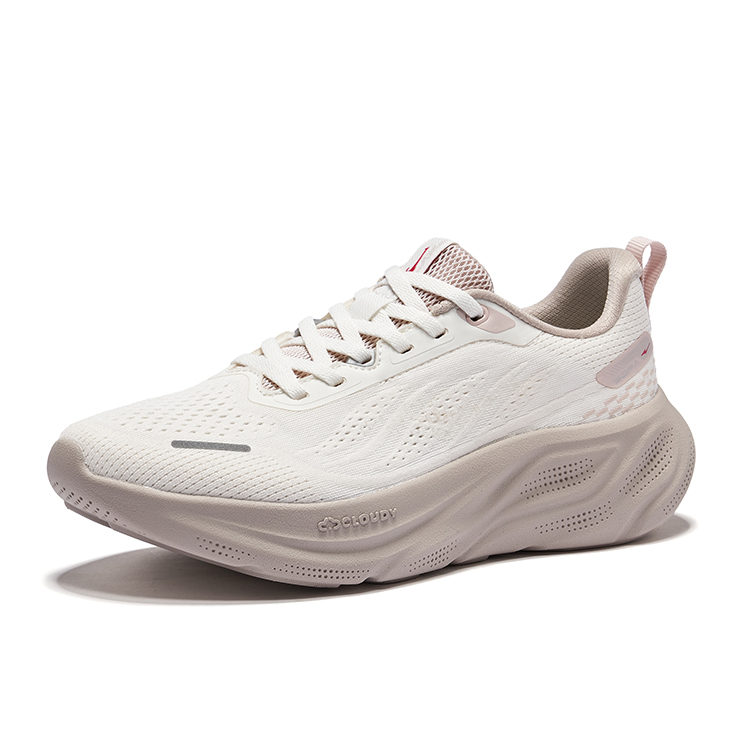 Erke Cushioning Breathable Rebound Low top Casual Running Shoes Women’s Gray White