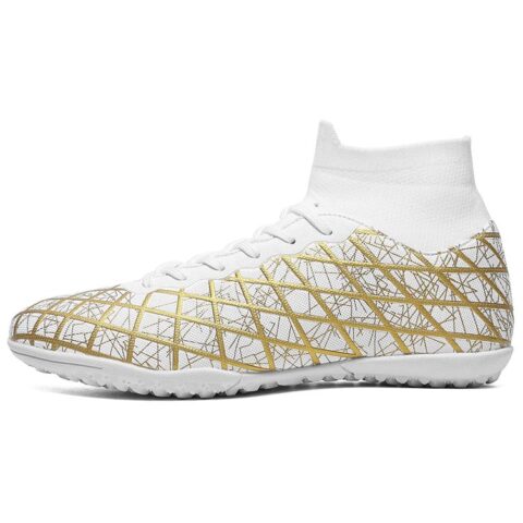 BIANSULONG FG Rubber Long Studs TF Rubber Broken Studs Cushioning Slip Resistant Abrasion Resistant Soccer Shoes Unisex
