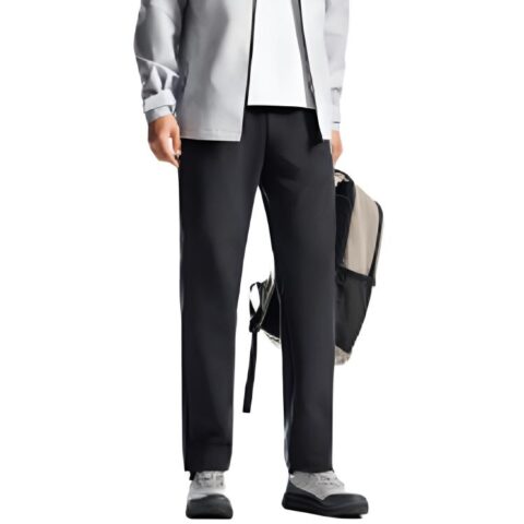 Anta Variety Training Collection Letter Mid Rise Comfortable And Breathable Versatile Fleece Lined Thermal Sports Pants