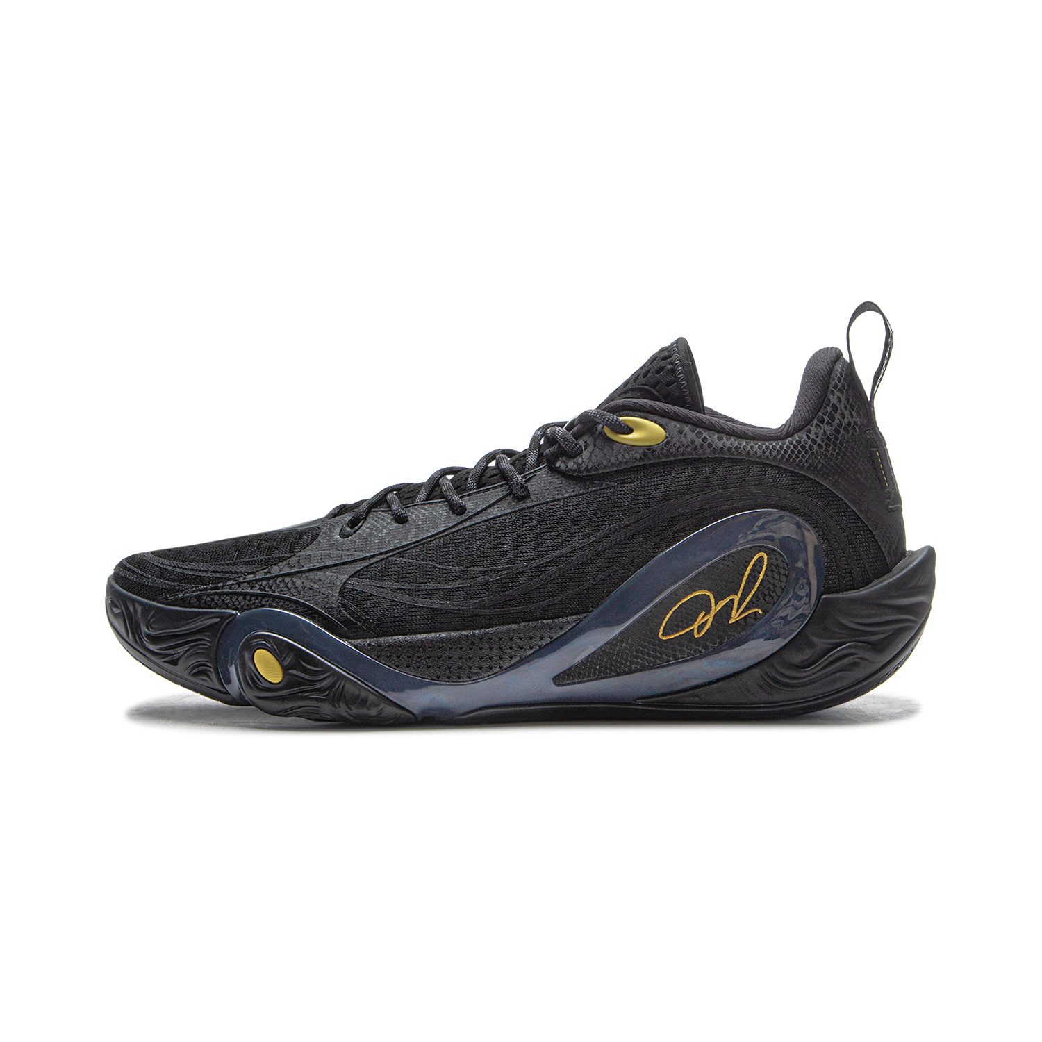 Li Ning DLO1 Cushioning Slip Resistant Rebound Grip Abrasion Resistant Low top Basketball Shoes Men’s Black