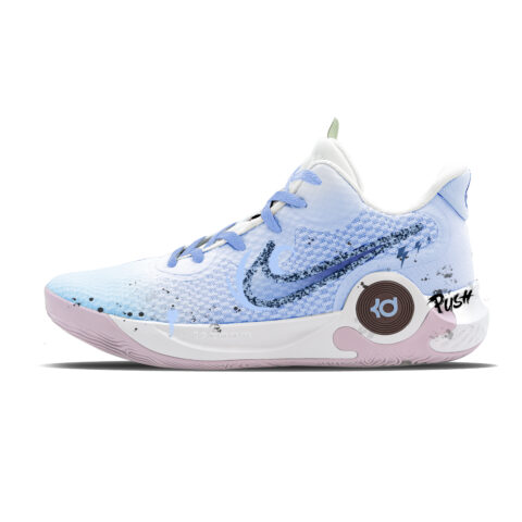 Nike KD Trey 5 IX Deep Sea Fantasy Mid top Vintage Basketball Shoes Unisex Blue Purple