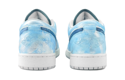 Jordan Air Jordan 1 Abrasion Resistant Abrasion Resistant Low top Vintage Basketball Shoes Unisex Sky Blue