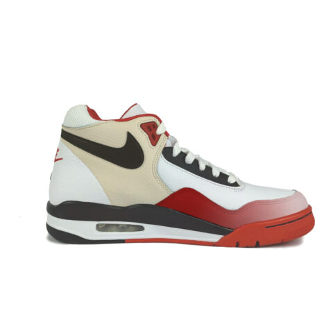 Nike Flight Legacy Cushioning Slip Resistant Mid top Vintage Basketball Shoes Unisex Red White