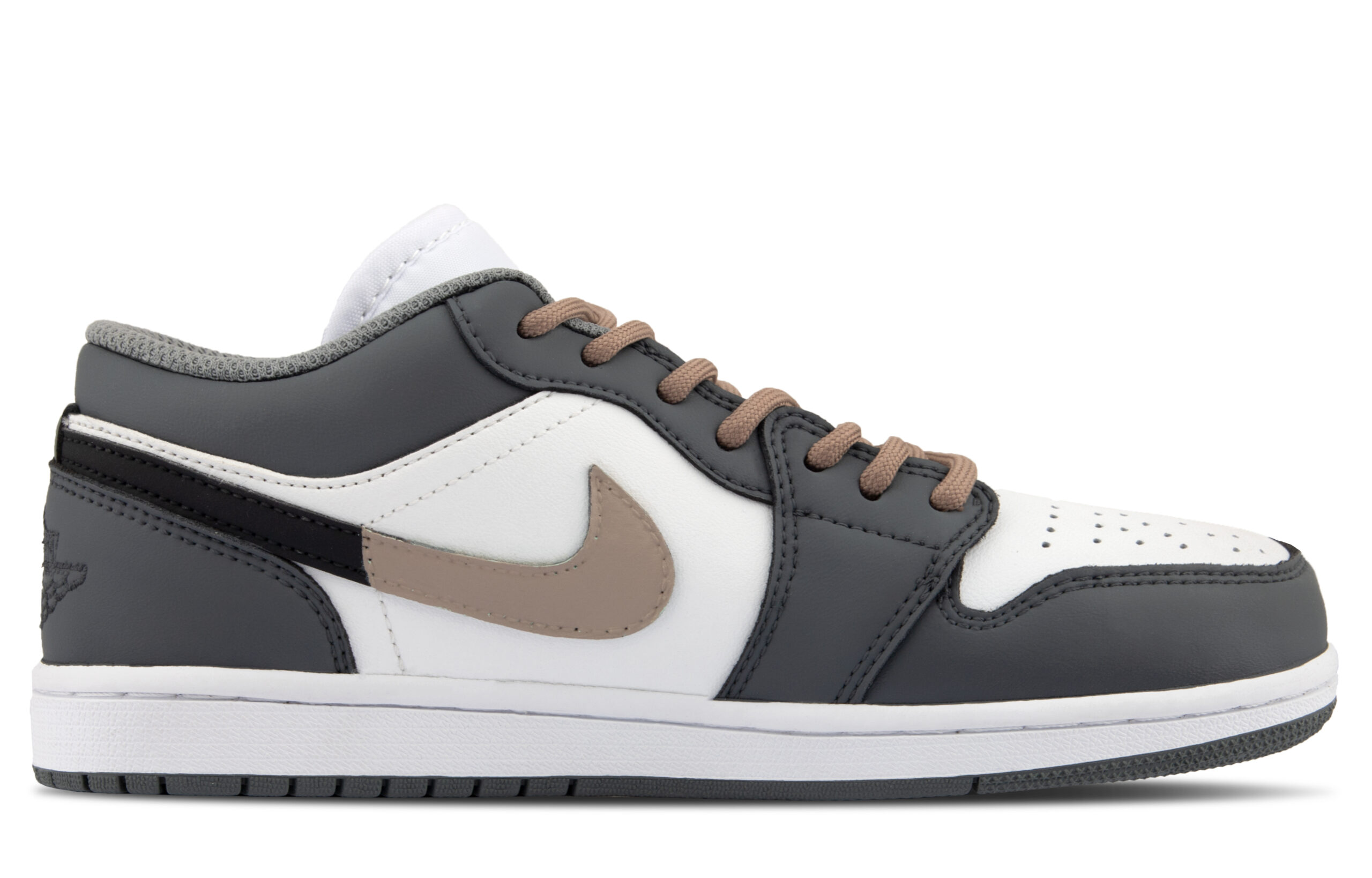 Jordan Air Jordan 1 Cushioning Low top Vintage Basketball Shoes Unisex Brown