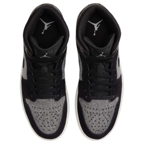 Jordan 1 Mid Se Black Denim