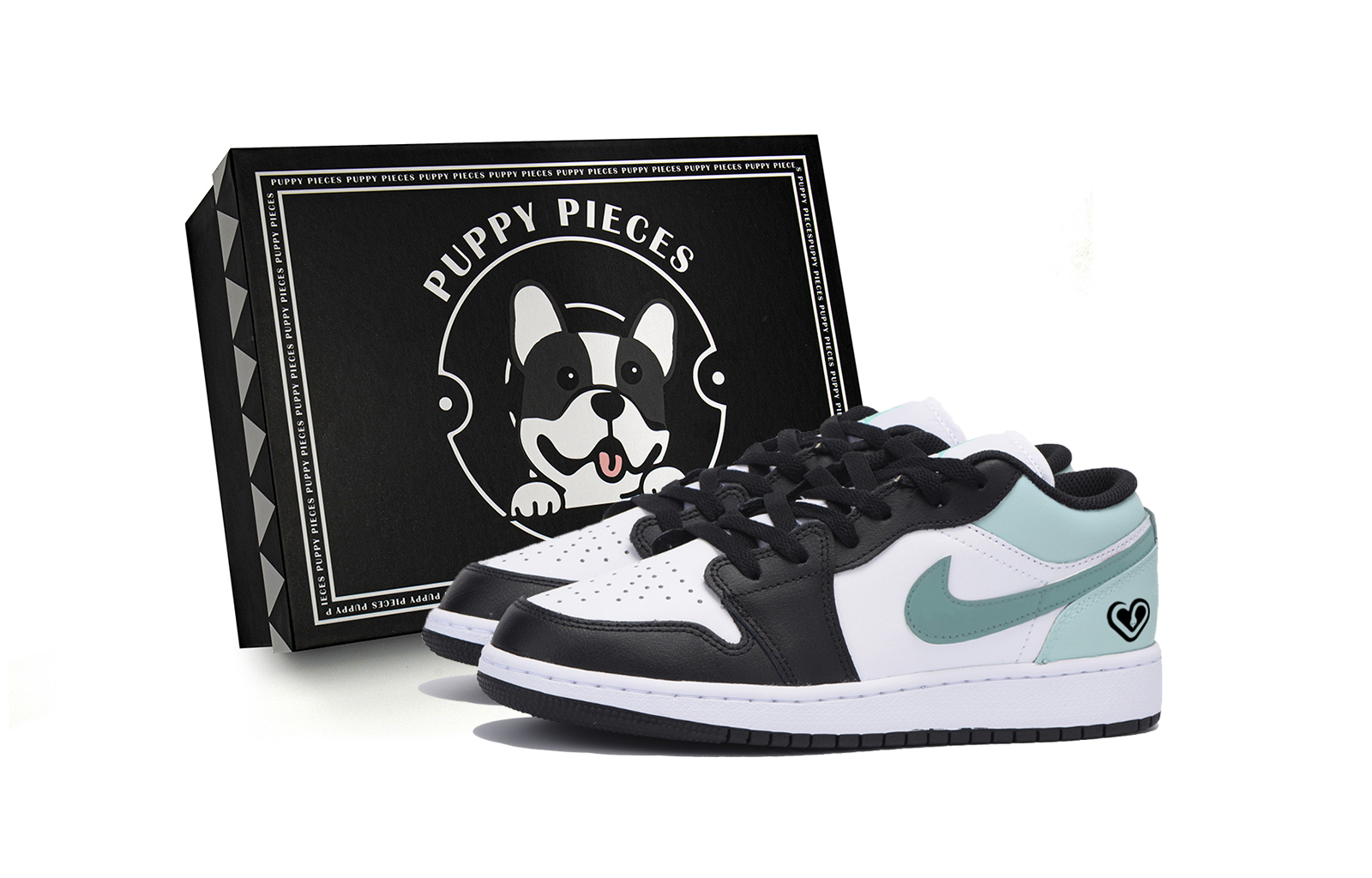 Jordan Air Jordan 1 Vintage Basketball Shoes Men’s Low Top Black Tiffany