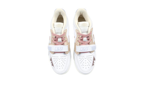 Jordan Legacy 312 Slip Resistant Low top Vintage Basketball Shoes Women’s White Brown Pink