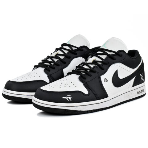 Jordan Air Jordan 1 Abrasion Resistant Low top Vintage Basketball Shoes Men’s Black White