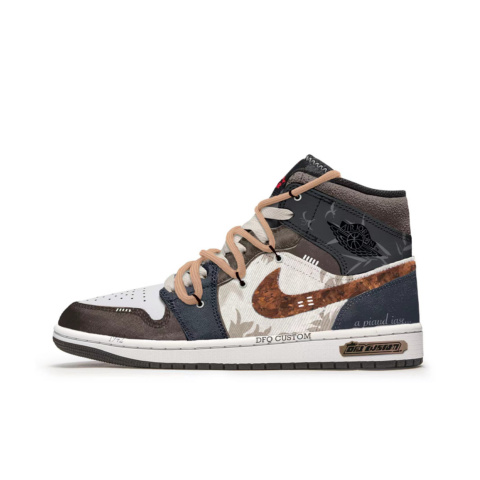 Jordan Air Jordan 1 Vintage Basketball Shoes Men’s Mid Top Brown/White