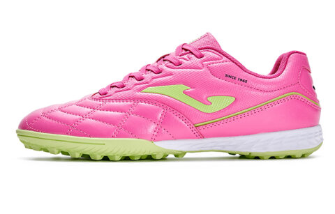 Joma TF Turf Artificial Turf Synthetic Leather Slip Resistant Abrasion Resistant Soccer Shoes Men’s Rose Red