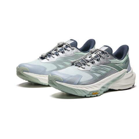 Anta Slip Resistant Abrasion Resistant Low top Trail Running Shoes Men’s Gray Blue Green
