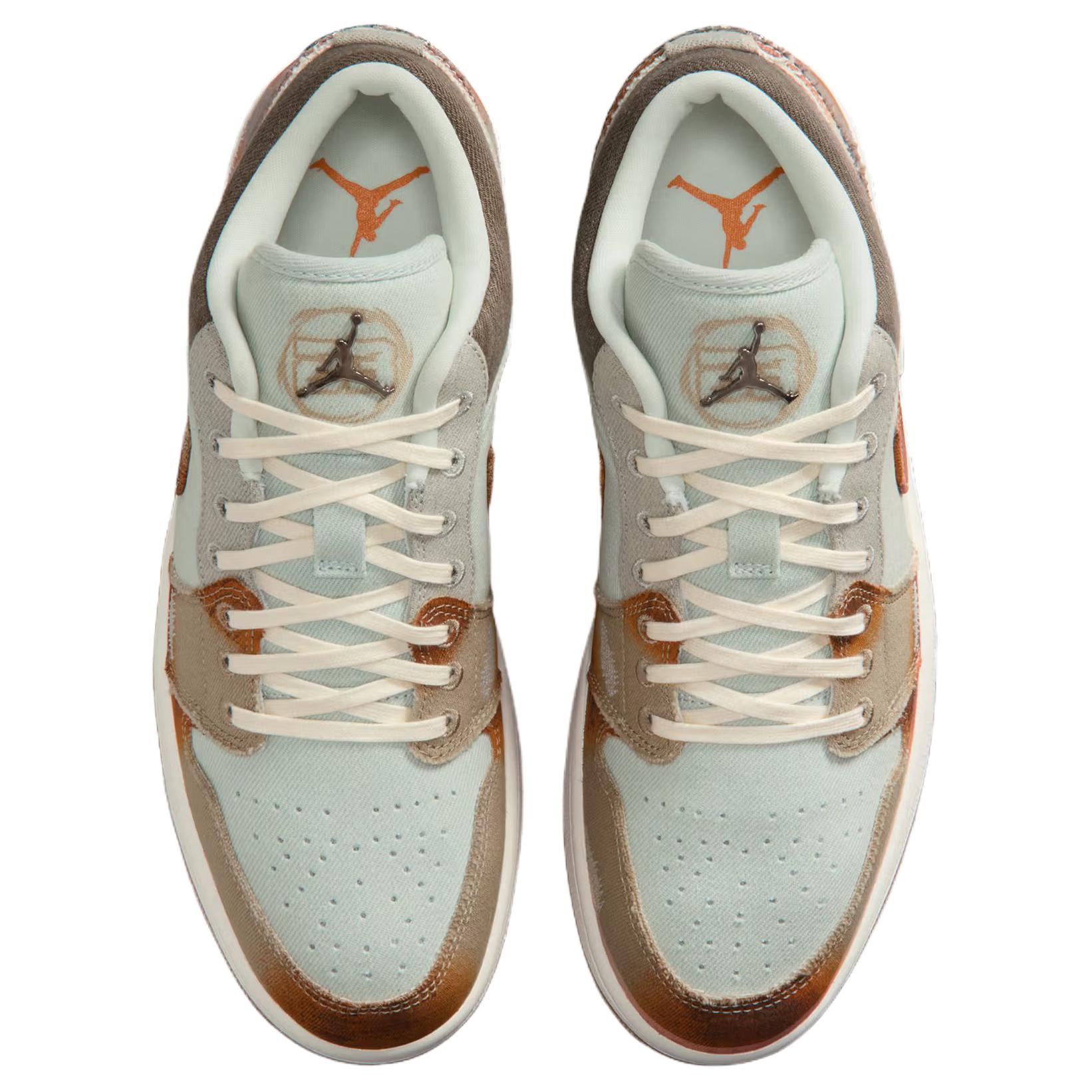 Jordan Air Jordan 1 Low top Vintage Basketball Shoes Men’s Blue Brown