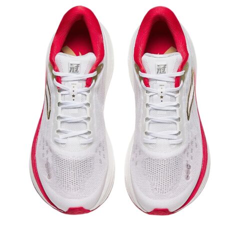 Anta Champion 3 Cushioning Abrasion Resistant Lightweight Low top Long Distance Running Shoes Men’s White Red