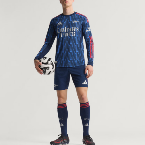 Adidas Free Shipping With AdiClub Arsenal 25/26 Long Sleeve Away Authentic Jersey