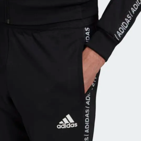 Adidas Soccer Bottoms Men’s Black Moderate Slim Fit Pants