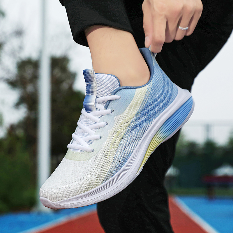 RUIKE Cushioning Breathable Lightweight Low top Casual Running Shoes Unisex Sky Blue